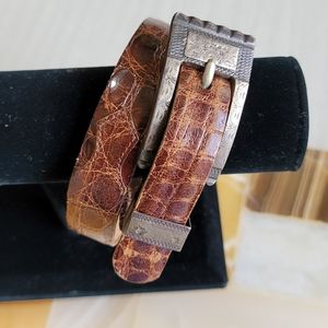 Vintage Expanso Genuine Alligator Lined Cowhide Belt